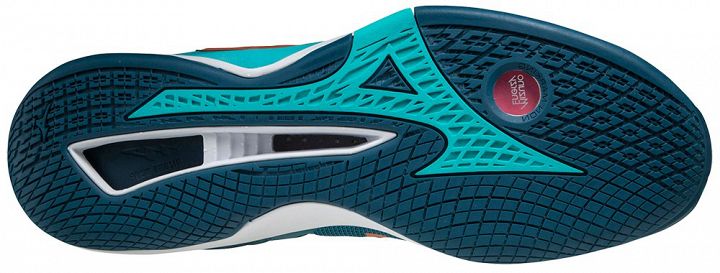 Mizuno Wave Stealth NEO Harbor Blue / Firecracker / Ceramic