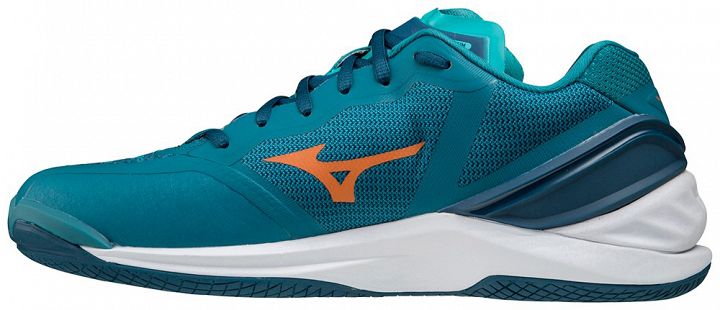 Mizuno Wave Stealth NEO Harbor Blue / Firecracker / Ceramic