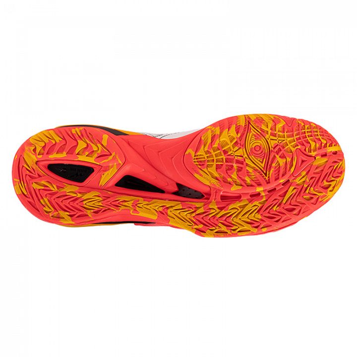 Mizuno Wave Mirage 5 White / Fiery Coral / Citrus