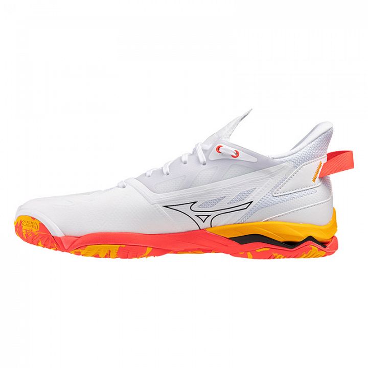 Mizuno Wave Mirage 5 White / Fiery Coral / Citrus