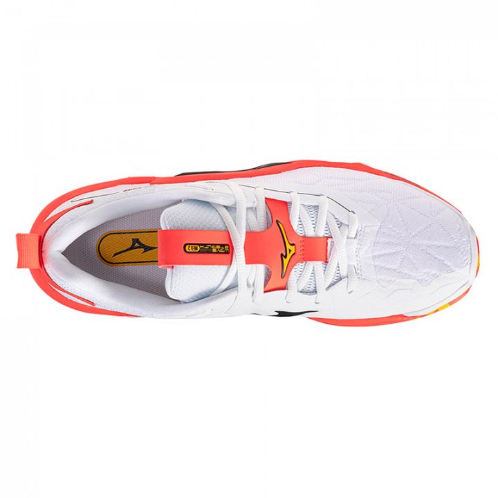 Mizuno Wave Stealth Neo 2 White / Fiery Coral / Citrus