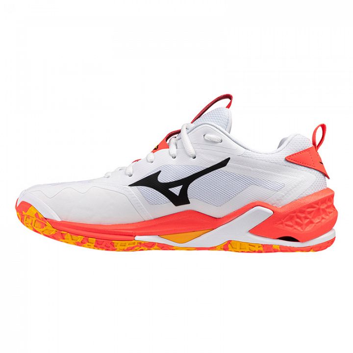 Mizuno Wave Stealth Neo 2 White / Fiery Coral / Citrus