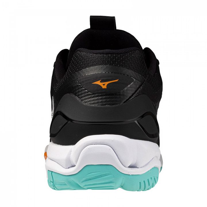 Mizuno Wave Stealth 6 Black / Tangelo / Ice Green