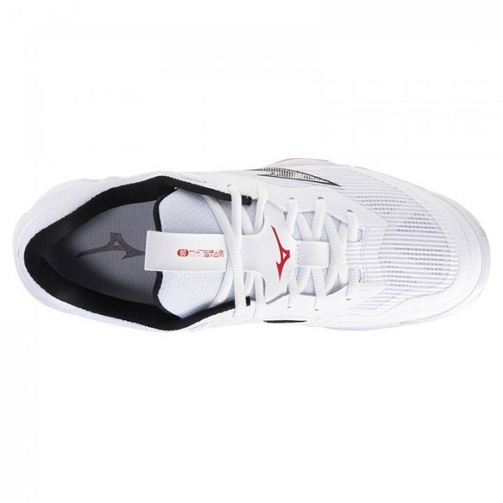 Mizuno Wave Stealth 6 White / Black / Fiery Red