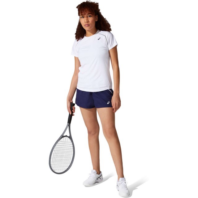 ASICS Court Piping SS Tee Brilliant White