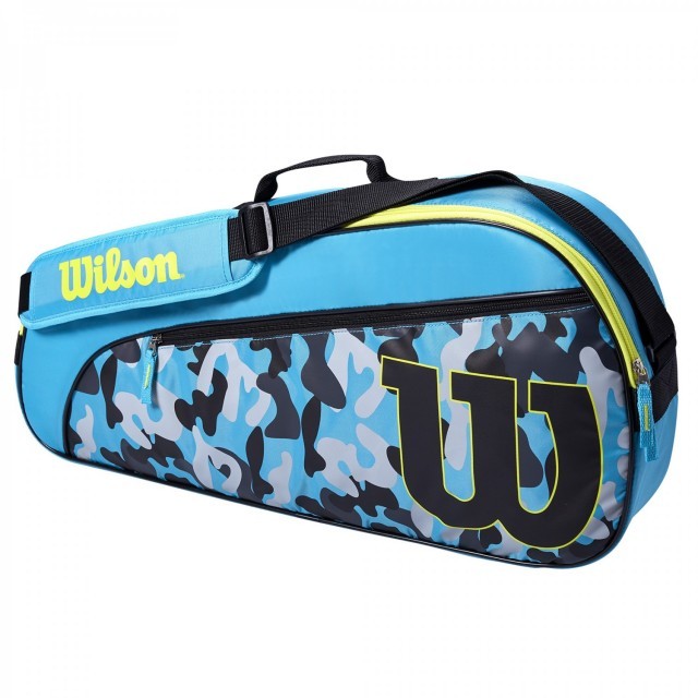 Wilson Junior 3 Pack Racketbag Blue / Wild Lime