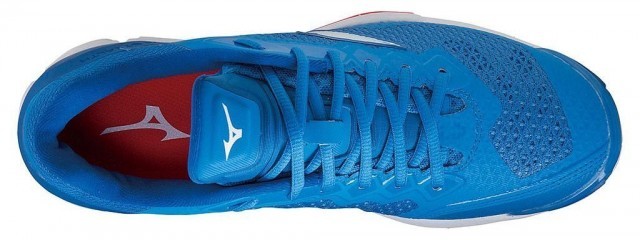 Mizuno Wave Stealth V French Blue / White / Ignition Red